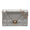 Secondhand Dior Metallic Patent Microcannage Diorama Wallet on Chain