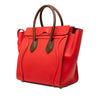 Celine Mini Bicolor Leather Luggage Tote Secondhand