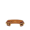 Hermès Leather and Gold Plated Chaine d Ancre Cuff Bracelet Secondhand