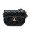 Chanel CC Quilted Calfskin Round Moon Messenger Flap Secondhand