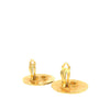 Chanel CC Gold Plated Logo Round Clip On Earrings Secondhand