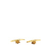 Chanel CC Gold Plated Logo Round Clip On Earrings Secondhand