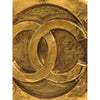 Chanel CC Gold Plated Logo Round Clip On Earrings Secondhand