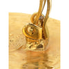 Chanel CC Gold Plated Logo Round Clip On Earrings Secondhand