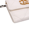 Secondhand Chanel Quilted Lambskin Chanel 19 Card Holder On Chain