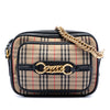 Secondhand Burberry 1983 Knight Check Canvas and Calfskin Link Camera Bag