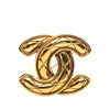 Chanel CC Gold Plated Quilted Pin Brooch Secondhand