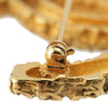 Chanel CC Gold Plated Lava Brooch Secondhand