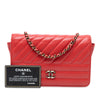 Secondhand Chanel CC Diagonal Quilted Goatskin Wallet On Chain