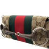 Gucci Small GG Canvas Horsebit Web Chain Satchel Secondhand