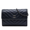 Chanel CC Chevron Lambskin Studded Wallet On Chain Secondhand
