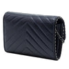 Chanel CC Chevron Lambskin Studded Wallet On Chain Secondhand