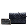 Chanel CC Chevron Lambskin Studded Wallet On Chain Secondhand