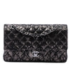 Chanel Medium Classic Metallic Goatskin and Lace Double Flap Secondhand
