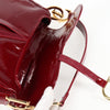 Secondhand Dior Saddle Burgundy Patent Leather Bag