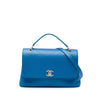 Secondhand Chanel Medium Grained Calfskin Chevron Chic Top Handle Flap