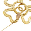 Chanel CC Gold Plated Clover Rope Brooch Secondhand