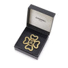 Chanel CC Gold Plated Clover Rope Brooch Secondhand