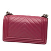 Secondhand Chanel Old Medium Chevron Lambskin Boy Flap