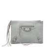 Balenciaga Goatskin Motocross Classic Metallic Edge Clutch Secondhand