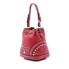 Prada Small Soft Calf Studded Bucket Bag Secondhand