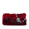 Miu Miu Faux Fur Crystal Flap Satchel Secondhand