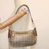 Burberry Lollard Shoulder Bag Haymarket Canvas with Leather