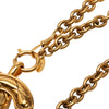 Chanel CC Gold Plated Quilted Pendant Necklace Secondhand