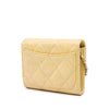 Chanel CC Quilted Iridescent Caviar Flap Card Holder on Chain Secondhand