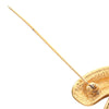 Chanel Gold Plated Quilted CC Brooch Secondhand