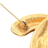 Chanel Gold Plated Quilted CC Brooch Secondhand