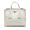 Secondhand Prada Glace Calf Twin Pocket Double Handle Satchel