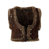 Secondhand Roberto Cavalli Shearling Studded Vest - '00s