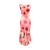 Secondhand Roberto Cavalli Long Floral Dress with Ruffled Hem - '00s