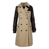 Secondhand Antonio Croce Leather Sleeve Trench Coat - '10s