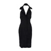 Secondhand Vivienne Westwood Black Halterneck Collared Dress - '10s