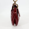 Secondhand Dior Saddle Burgundy Patent Leather Bag