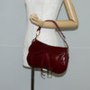 Secondhand Dior Saddle Burgundy Patent Leather Bag