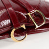 Secondhand Dior Saddle Burgundy Patent Leather Bag