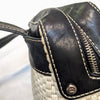Secondhand Chanel Bicolor Fabric and Leather Shoulder Bag - 2000s