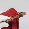 Secondhand Gucci Bamboo Red Suede Bag
