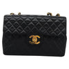 Secondhand Chanel Jumbo Black Leather Bag