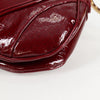 Secondhand Dior Saddle Burgundy Patent Leather Bag