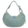 Christian Dior Vintage Admit It Zip Hobo Canvas