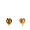 Chanel CC Gold Plated Round Clip On Earrings Secondhand