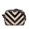 Valentino Leather Chevron Print Rockstud Camera Bag Secondhand