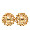 Chanel Gold Plated Chain Dome Clip On Earrings Secondhand