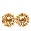 Chanel Gold Plated Chain Dome Clip On Earrings Secondhand