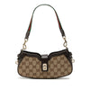 Gucci Mini GG Canvas Web Moon Side Shoulder Bag Secondhand