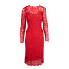 Secondhand Dolce & Gabbana Red Embroidered Lace Dress - '10s